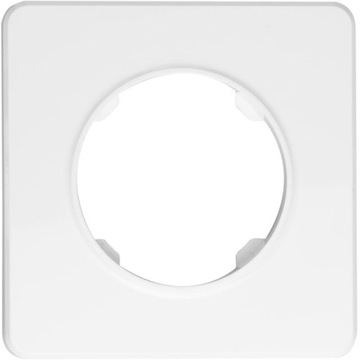 Ramka pojedyncza, plastik, biała, OVAL, OVA1001W