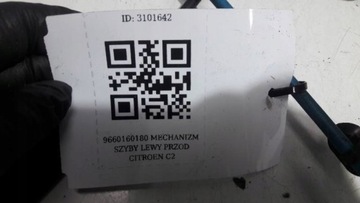 9660160180 MECHANIZMUS OKNO LEVÝ PŘEDNÍ CITROEN C2 2