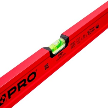 Poziomica 40cm alu lak czerwona PRO600 PRO-A1040