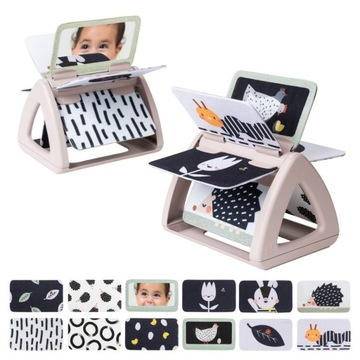TAF TOYS Książeczka kontrastowa obrotowa Tummy Time czarno-biała