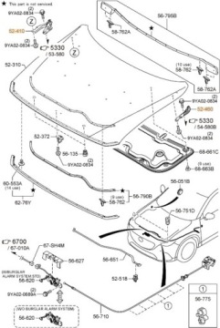 ПЕТЛЯ КАПОТА ПЕРЕДНЯЯ ЛЕВАЯ MAZDA CX-9 TC 2016 - ОРИГИНАЛ
