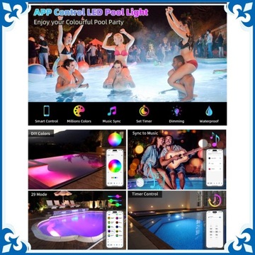 Умная светодиодная лампа для бассейна RGB 10 Вт IP68 Освещение бассейна в форме морской звезды