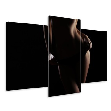 Obraz 3-Częściowy Ponętna KOBIETA Ciało 3D 90x60