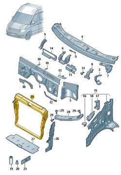 PAS PRZEDNI VW CRAFTER OE 7C0805588
