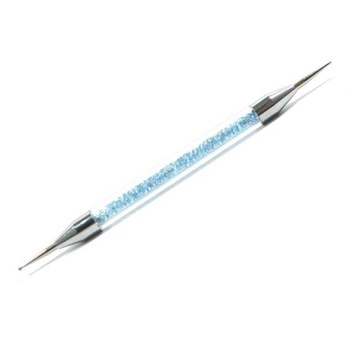 SONDA DO ZDOBIEŃ z kryształkami ozdób dwustronna paznokci hybryd