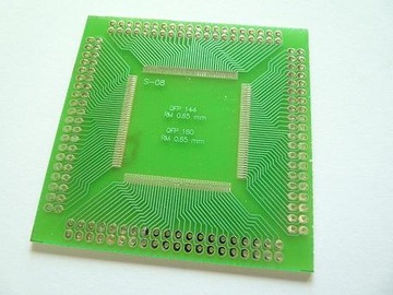 Płytka S-08 Adapter QFP 144, QFP 160 Raster 0,65mm