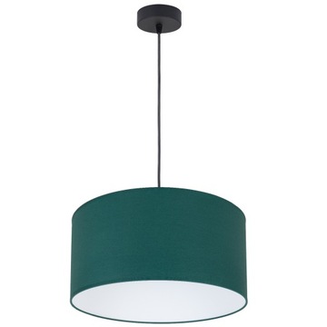 LAMPA WISZĄCA SUFITOWA MAXI ABAŻUR ZIELONY TKANINA LED