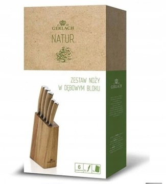 Набор ножей в блоке Gerlach Natur, 5 шт.