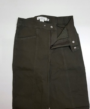 Bawełniane Elastyczne Spodnie Tregginsy Khaki H&M r.36