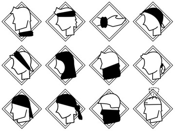 БАНДАНА Термоактивный шарф ЧЕРЕП унисекс