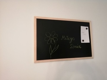 Tablica kredowa magnetyczna czarna 40X60 drewno