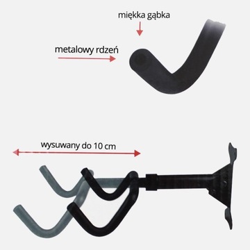 EUFAB настенная вешалка, настенная, для велосипеда, ПОВОРОТНАЯ, ВЫДВИЖНАЯ, резиновая, 30 кг