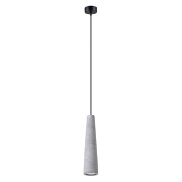 Lampa wisząca ELECTRA beton szary stożek świeci w dół styl industrialny