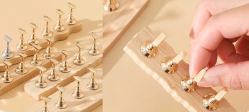 Деревянный держатель для ногтей с магнитными дисплеями для кончиков ногтей