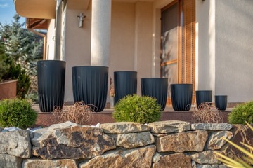 ЦВЕТОЧНЫЙ ГОРШОК ПОДСТАВКА ДЛЯ ЦВЕТОВ САДОВАЯ ЧАШКА ТЕРРАСА MIRA ВСТАВКА ВЫСОКАЯ 25x42см