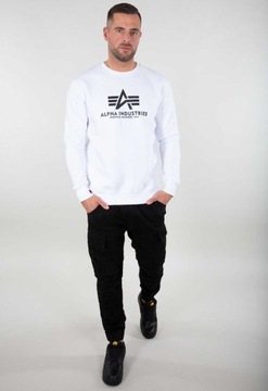 Alpha Industries Basic sveter biely XL