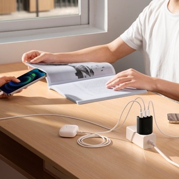 БЫСТРОЕ СЕТЕВОЕ ЗАРЯДНОЕ УСТРОЙСТВО BASEUS ДЛЯ ТЕЛЕФОНА 3x USB 17ВТ МОЩНОЕ УНИВЕРСАЛЬНОЕ