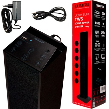 GŁOŚNIK 50W WIEŻA POWER AUDIO MUSIC TOWER BLUETOOTH TWS AIWA TSBT-270BK