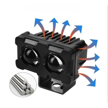 ГАЛОГЕННЫЕ ДОПОЛНИТЕЛЬНЫЕ ЛАМПЫ СВЕТОДИОДНЫЕ ОТРАЖАТЕЛИ 2x20Вт - IP68