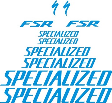 SPECIALIZED FSR niebieskie naklejki 11-4C KOLORY