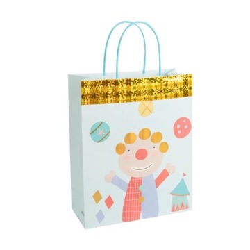 Красочный подарочный пакет клоуна 32х26 см.