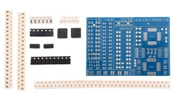 Układ do nauki lutowania SMD 110 elementów Duża PCB