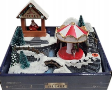 Волшебная деревня, движущаяся светодиодная рождественская сцена