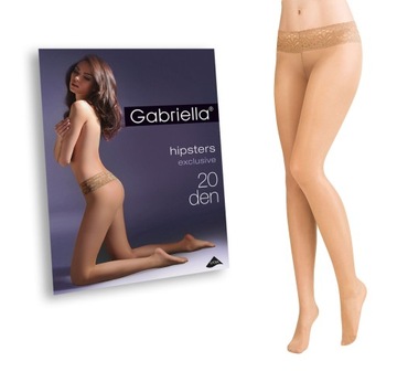 Gabriella rajstopy biodrówki Hipsters 3 beige