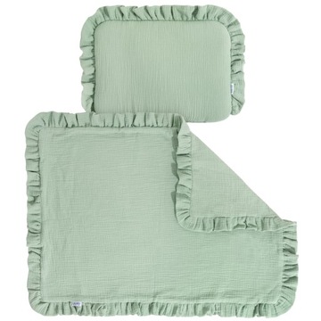 КОМПЛЕКТ МИСЛИНОВАЯ КОЛЯСКА, ОДЕЯЛО И ХЛОПКОВАЯ ПОДУШКА