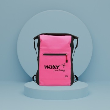 СУМКА-РЮКЗАК ВОДОНЕПРОНИЦАЕМАЯ СУМКА ВОДОНЕПРОНИЦАЕМАЯ 25 Л ПУТЕШЕСТВЕННАЯ ТУРИСТИЧЕСКАЯ РОЗОВАЯ