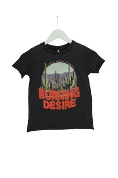 ONLY GRAFITOWY BAWEŁNIANY T-SHIRT PRINT (1,5-2L)