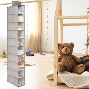 ПОДВЕСНОЙ ОРГАНАЙЗЕР ДЛЯ ГАРДЕРОБА ВЕШКА НА 10 ПОЛОК КНИЖНЫЙ ШКАФ