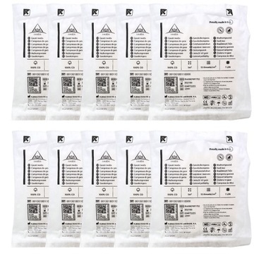 GAZA OPATRUNKOWA BAWEŁNIANA JAŁOWA STERYLNA 1M2 13N 10 SZTUK