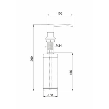 ДОЗАТОР ЖИДКОСТИ YORK ДЛЯ МОЙКИ, СТАЛЬ MILÓ INOX