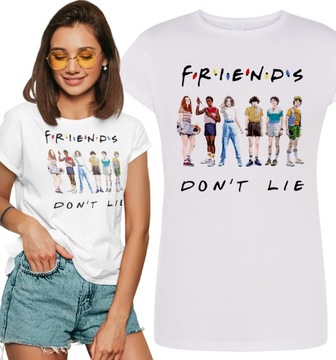 KOSZULKA DAMSKA STRANGER THINGS FRIENDS DO LIE S