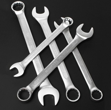 НАБОР КОМБИНИРОВАННЫХ КЛЮЧЕЙ 14 ШТ. ОТКРЫТЫЕ КЛЮЧИ CRV 8-24 мм В КОРПУСЕ