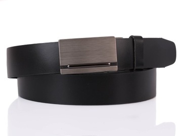 SKÓRZANY Pasek AUTOMAT garnitur jeans 3,5cm 105 S