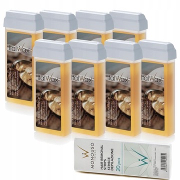 DEPILACJA 8x Wosk w rolce ITALWAX NATURAL PASKI