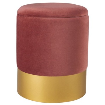 Pufa VELVET L różowo-złota - Step Into Design
