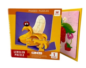 PUZZLE MAGNETYCZNE KSIĄŻKA 3W1 OWOCE DLA DZIECI