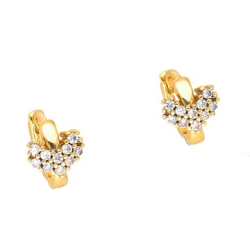 KOLCZYKI DZIECINNE SERCA STAL 316L PREZENT