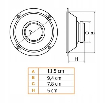 Peiying PY-1010C Автомобильные динамики 100 мм/10 см, 2-полосные, набор из 2 шт.