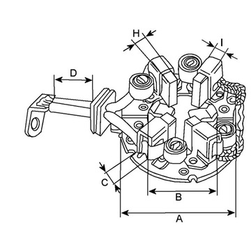 Держатель щетки стартера Bosch 134658 SBH0007
