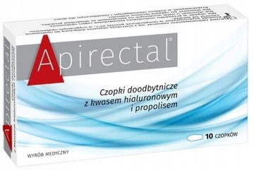 Apirectal, czopki propolisowe, 10 sztuk hemoroidy