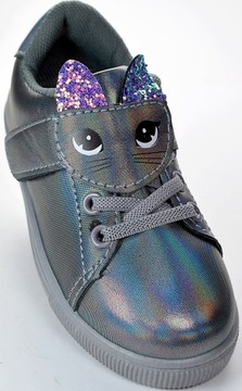 СЕРЫЕ ДЕВОЧКИ ТУФЛИ ГОЛОГРАММА КОТЕНОК репа r25