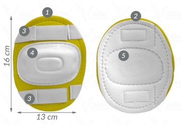 4x OCHRANIACZE NA KOLANA ŁOKCIE OSŁONA OCHRONA ŻÓŁ