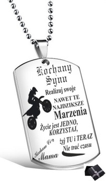 NASZYJNIK NIEŚMIERTELNIK MOTOR DLA SYNA GRAWER