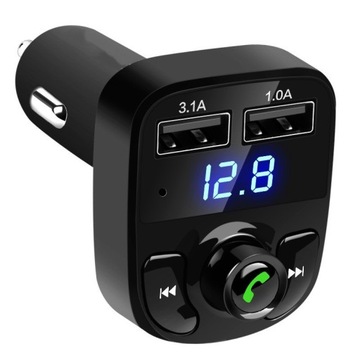 FM-ПЕРЕДАТЧИК BLUETOOTH, ЗАРЯДНОЕ УСТРОЙСТВО для MP3, SD, 2 порта USB