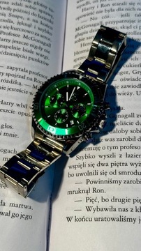 Elagancki klasyczny luksusowy zegarek męski bransoleta kwarcowy komunia