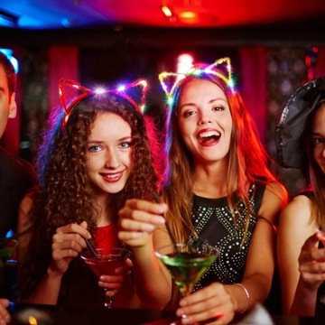 ДЕКОРАТИВНАЯ ПОВЯЗКА НА ГОЛОВУ КОШАЧЬИ УШИ CAT LED СВЕТЯЩАЯСЯ УНИВЕРСАЛЬНАЯ